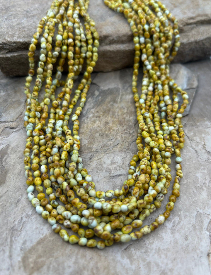 RARE Palomino Variscite 3-5.5mm Smooth Rounded Nugget Beads