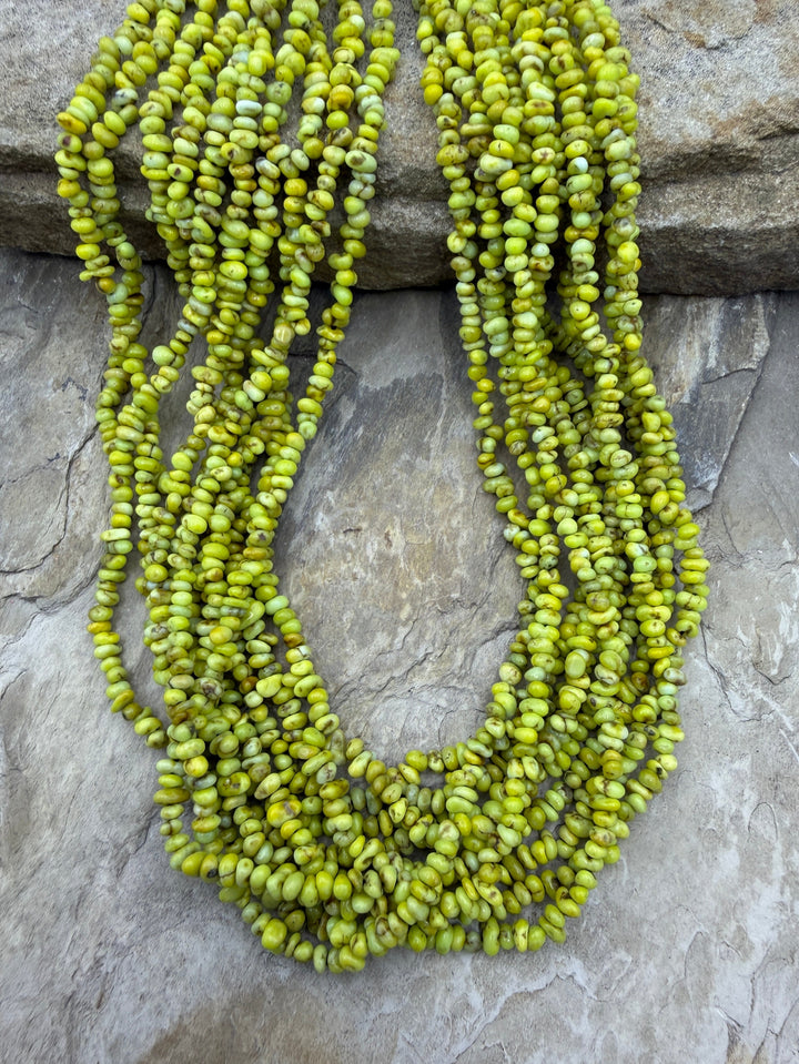 RARE Palomino Variscite 4mm Nugget Beads 18 Inch Strand