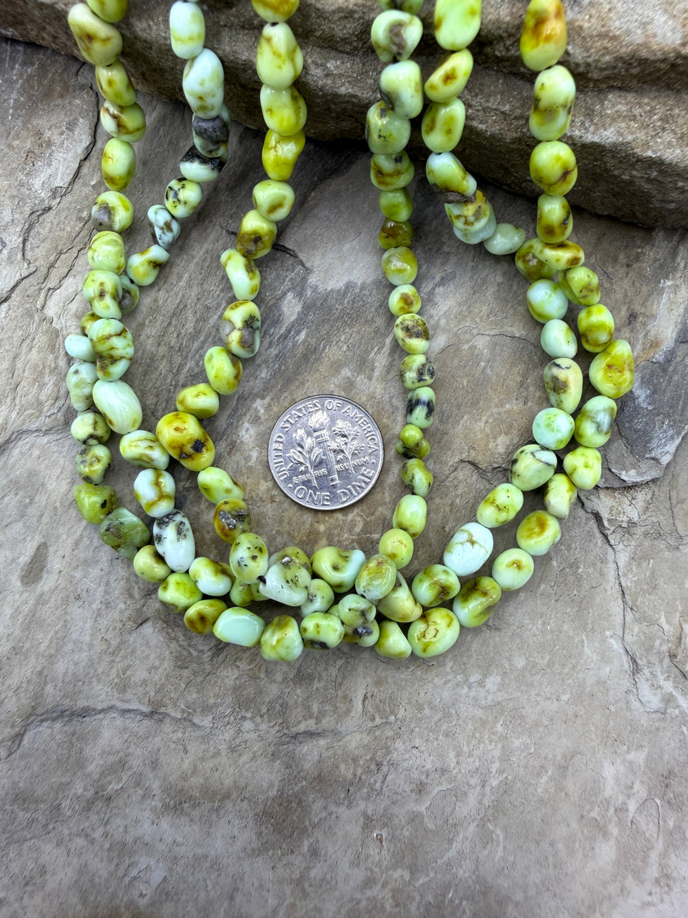 RARE Palomino Variscite 5.5-6mm Nugget Beads 16 Inch Strand