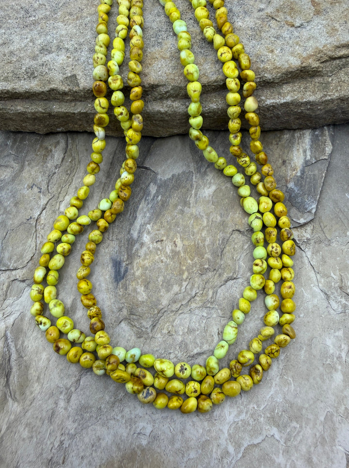 RARE Palomino Variscite 5-6mm Rounded Nugget Beads 16 Inch