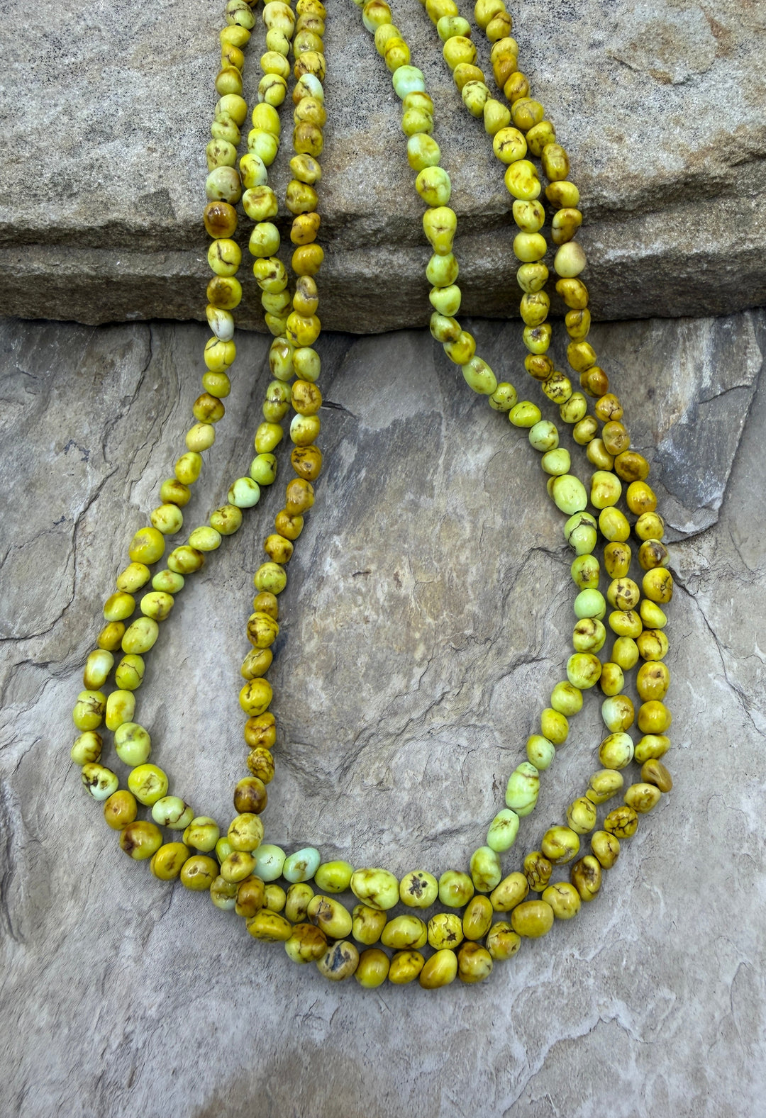 RARE Palomino Variscite 5-6mm Rounded Nugget Beads 16 Inch