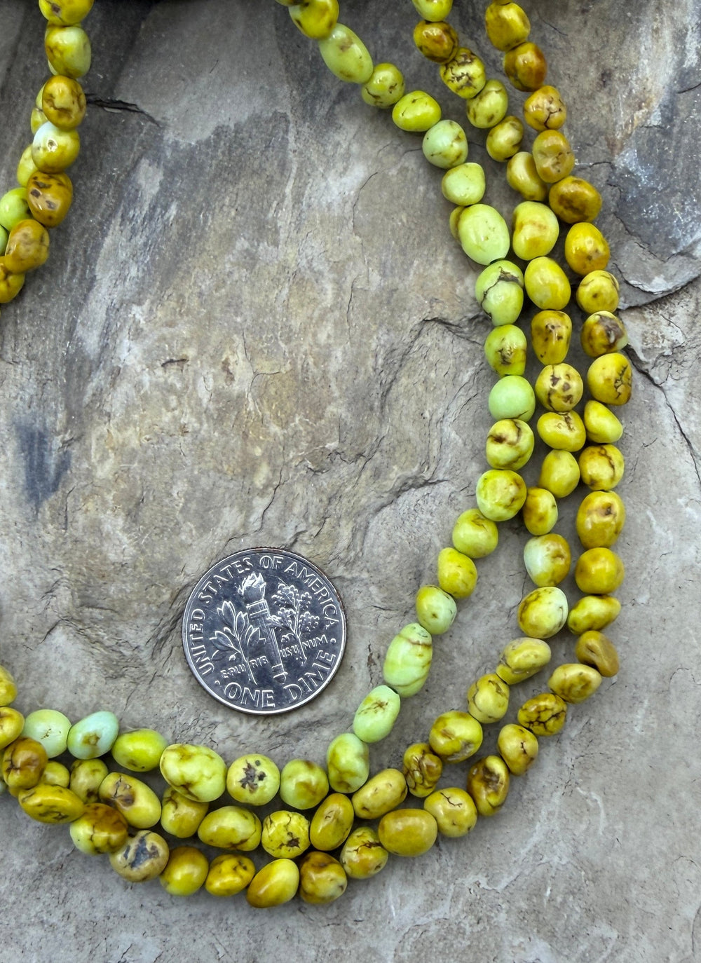 RARE Palomino Variscite 5-6mm Rounded Nugget Beads 16 Inch