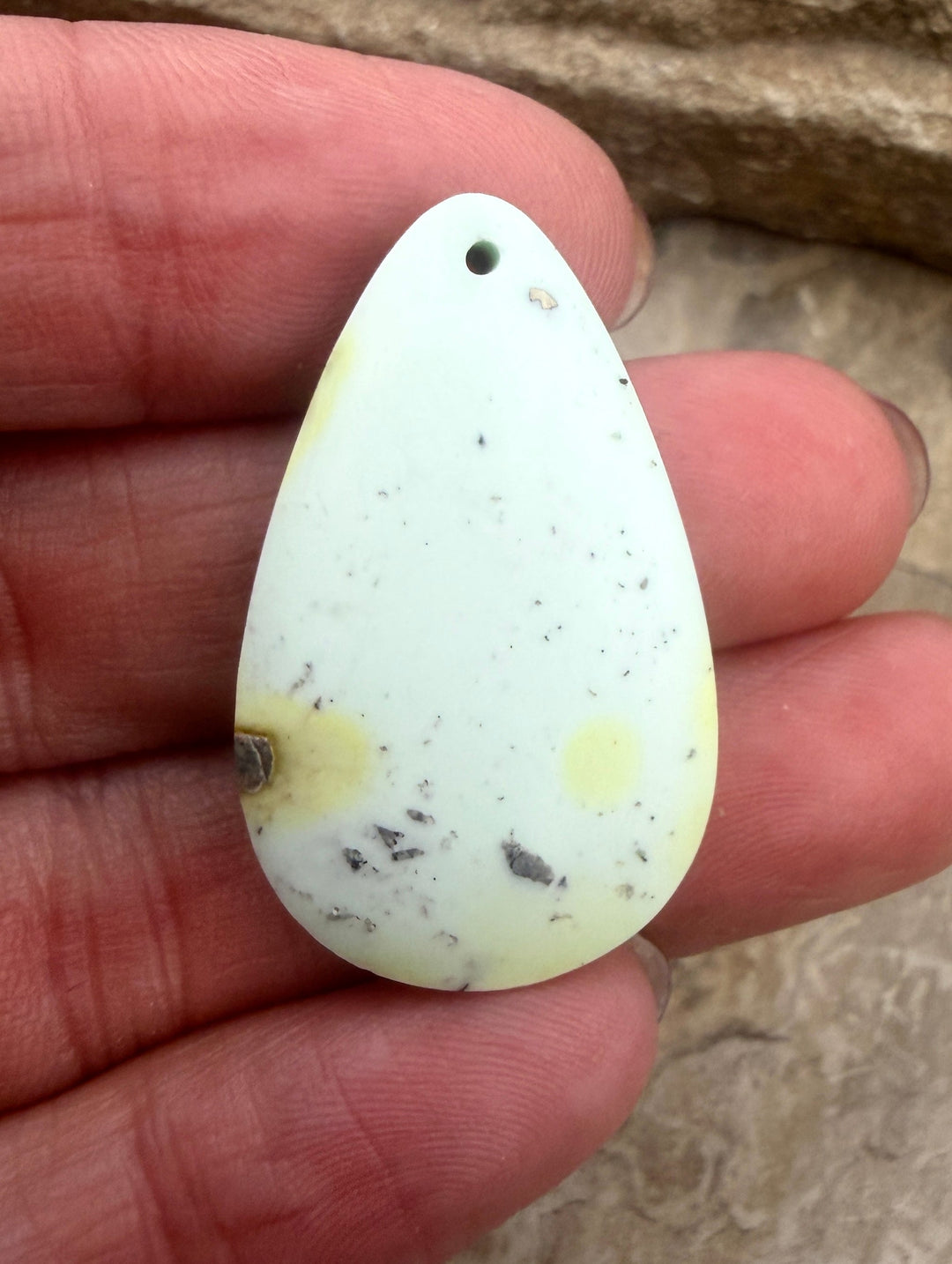 RARE Palomino Variscite Focal Pendant Bead 21x34mm