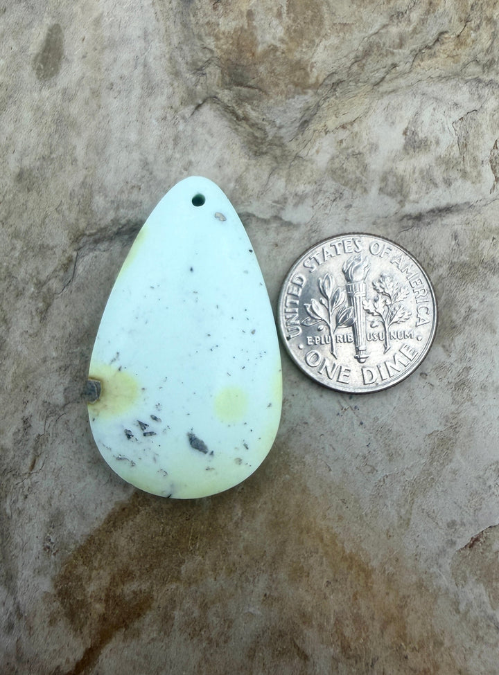 RARE Palomino Variscite Focal Pendant Bead 21x34mm