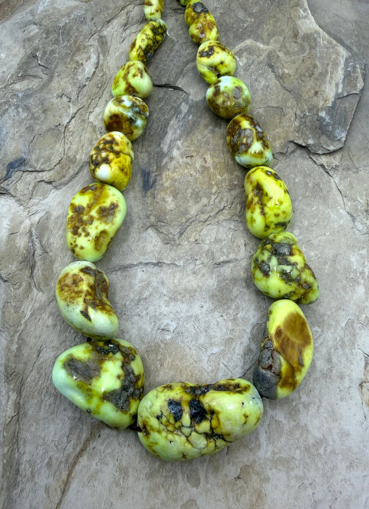 RARE Palomino Variscite HUGE Graduated Nugget Strand