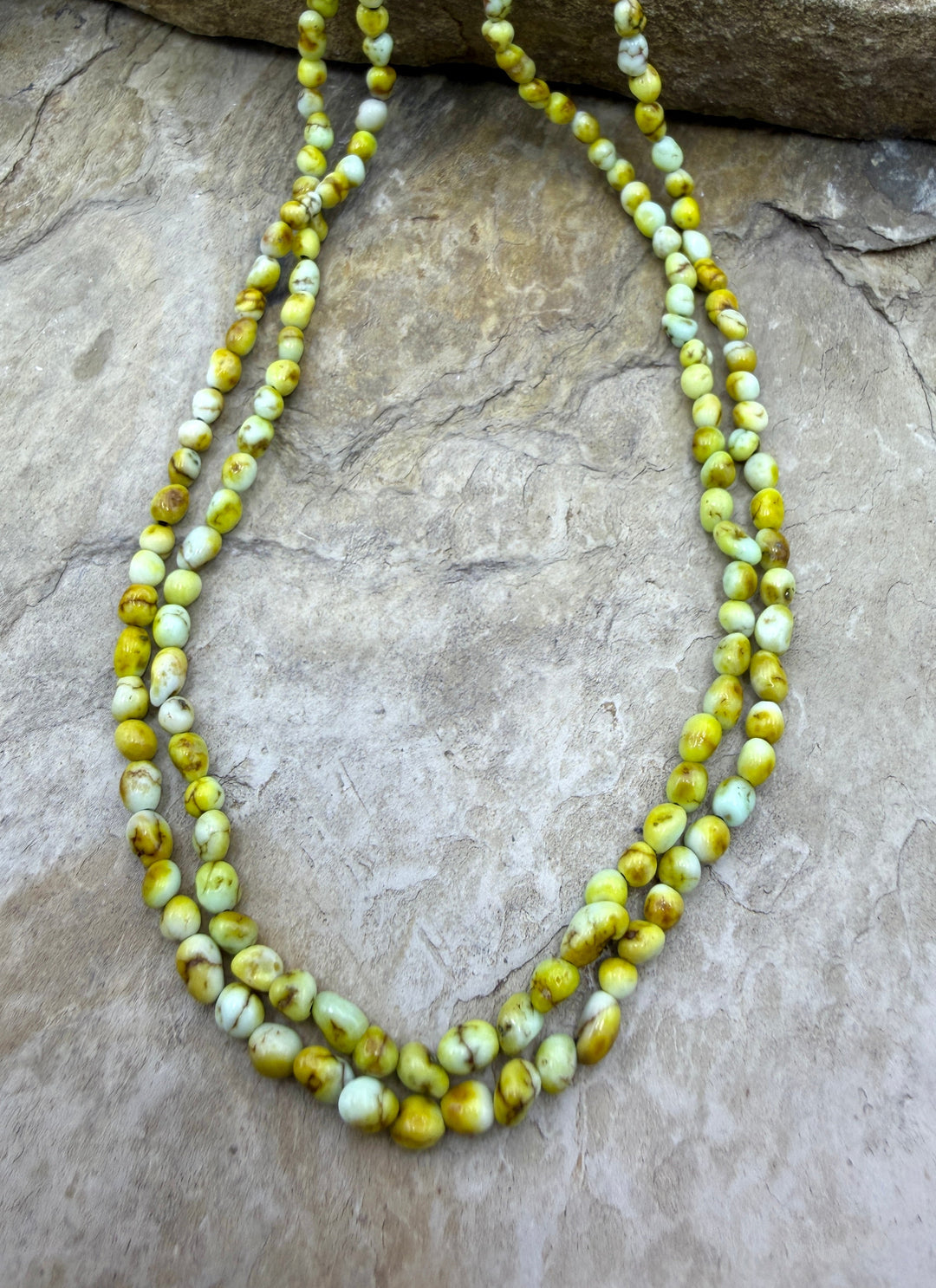 RARE Palomino Variscite 3-4mm Smooth Nugget Beads 18 Inch