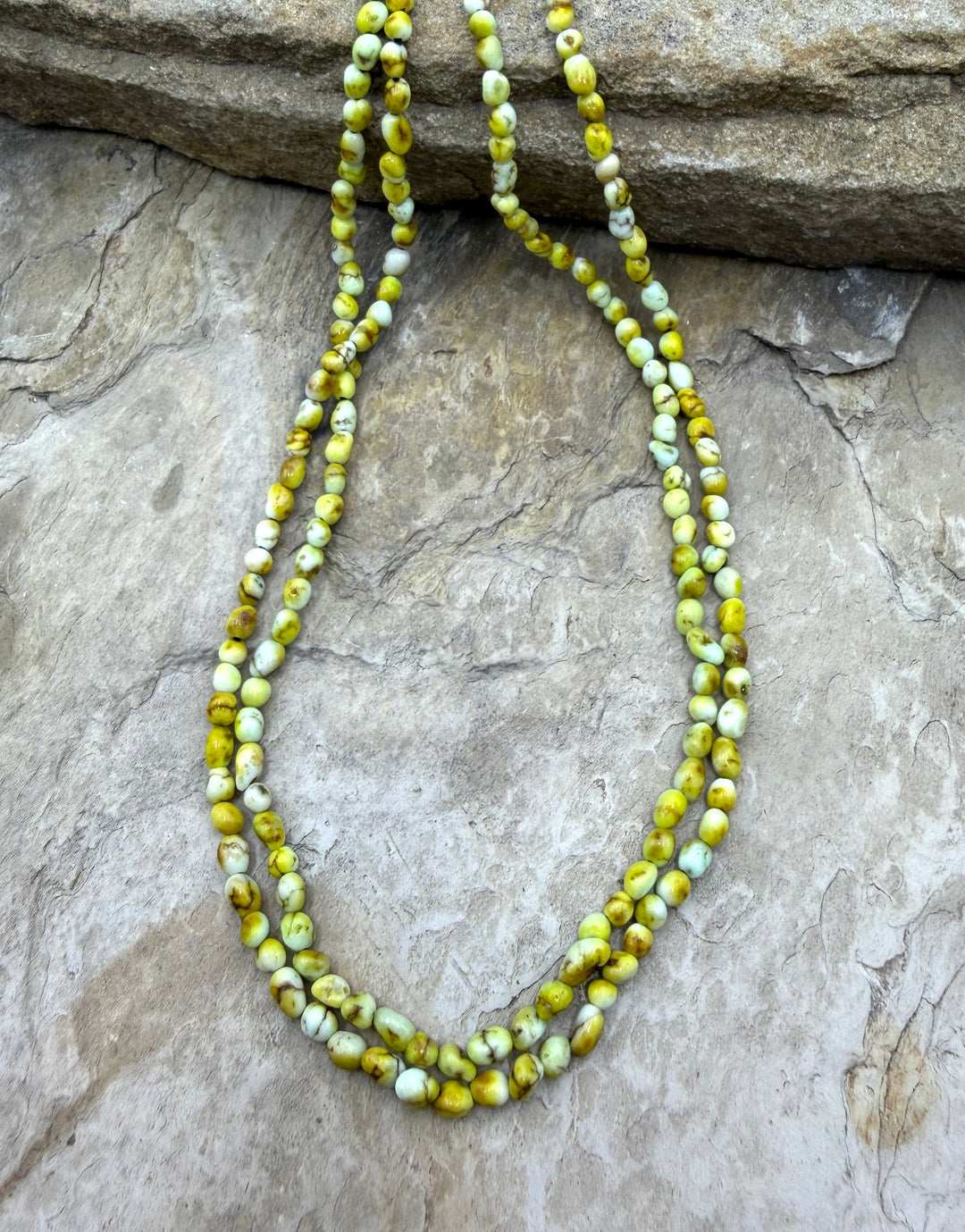 RARE Palomino Variscite 3-4mm Smooth Nugget Beads 18 Inch