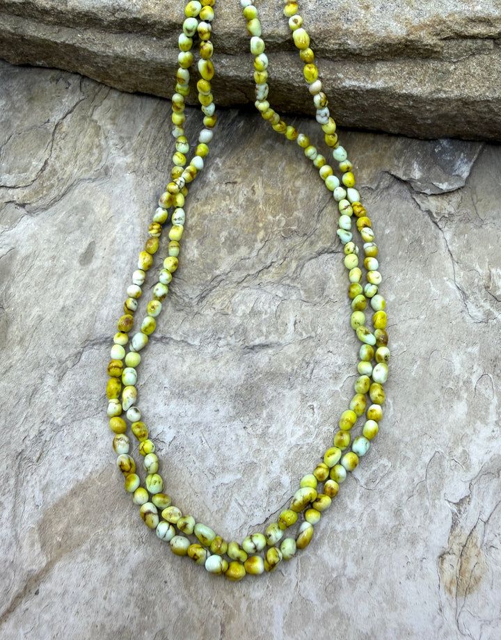 RARE Palomino Variscite 3-4mm Smooth Nugget Beads 18 Inch