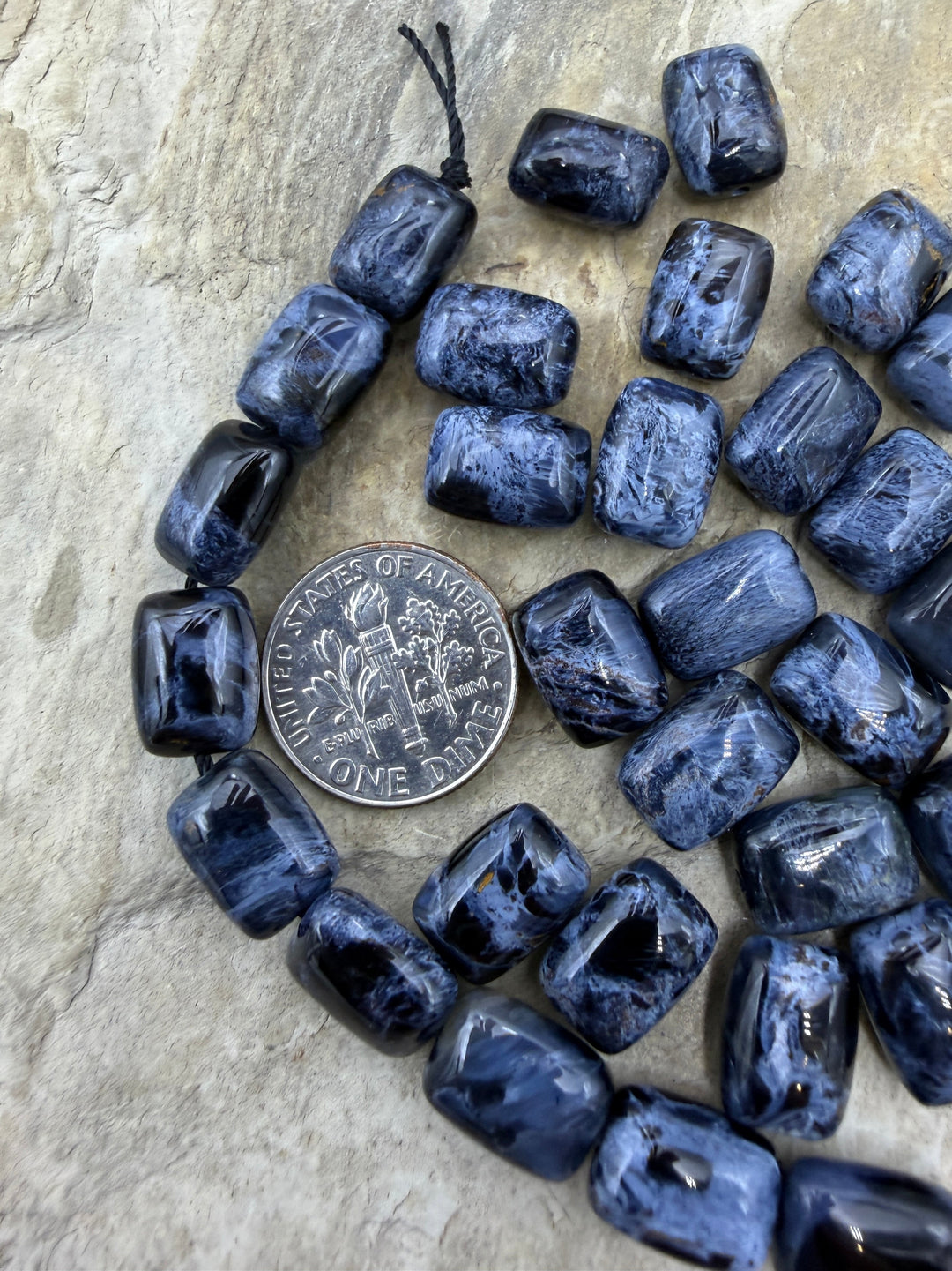 RARE Premium Blue Pietersite (Namibia) 8x11mm Pillow Shaped