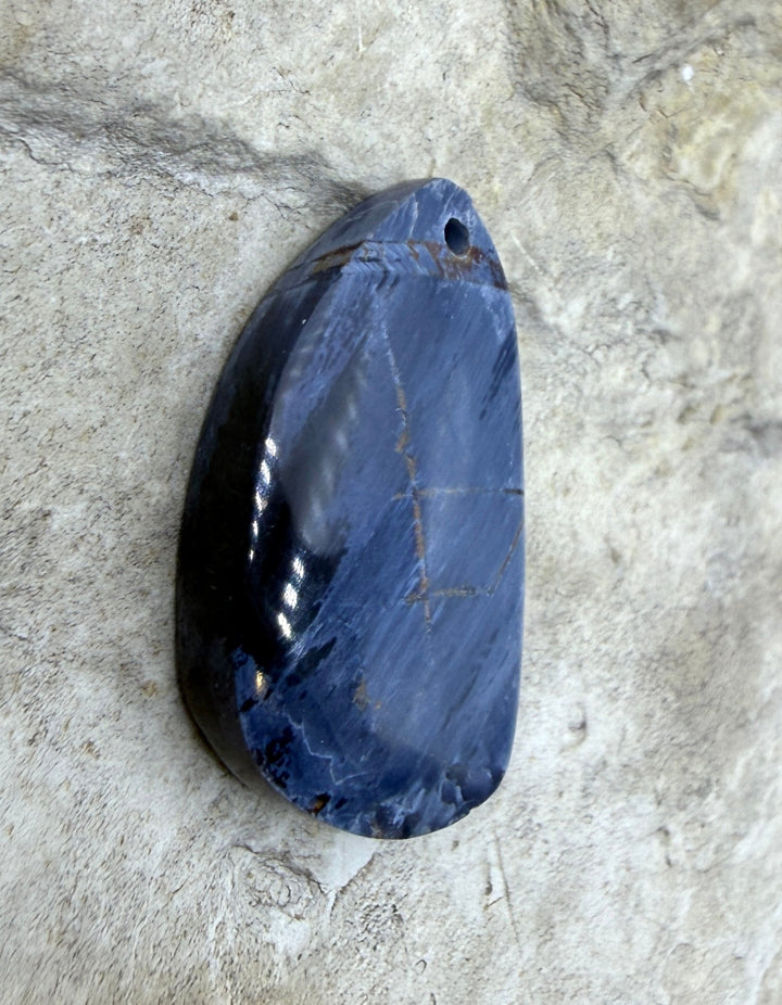 RARE Premium Small Pietersite Focal Pendant Bead 12x25mm