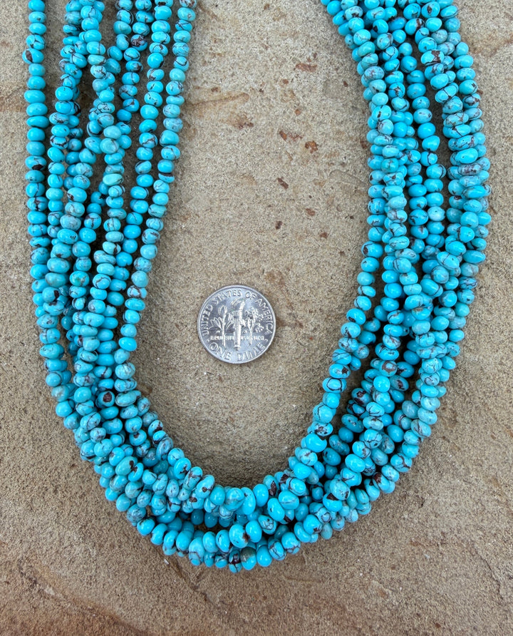 RARE Prince Turquoise (Egypt) 3.5-4.5mm Nuggets 16.5 Inch