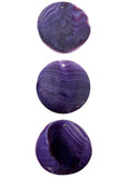 RARE Purple Wampum BIG Flat Round Focal Beads 45mm (One