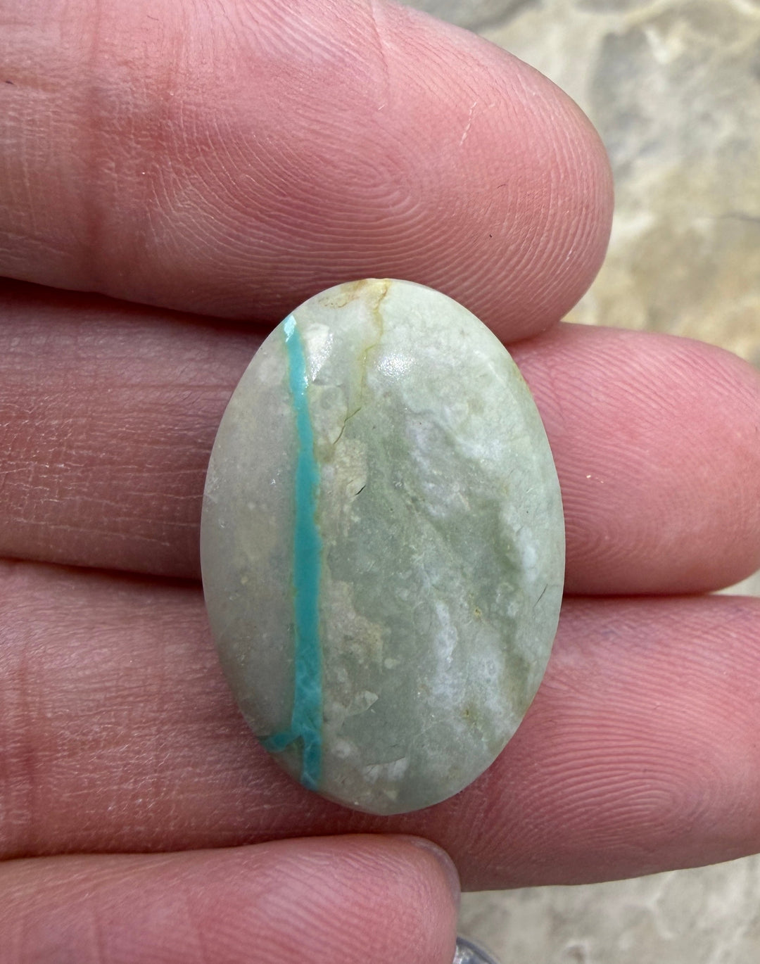 RARE Royston Ribbon Turquoise (NV) 15x24mm Oval Focal Bead