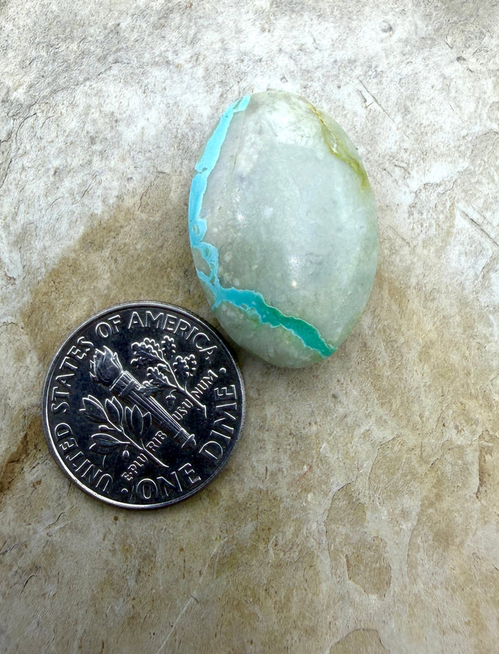 RARE Royston Ribbon Turquoise (NV) 16x23mm Oval Focal Bead