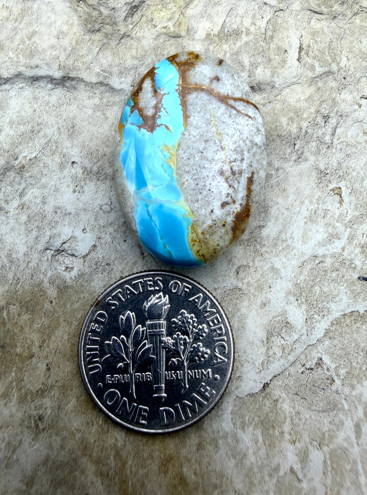 RARE Royston Ribbon Turquoise (NV) 18x25mm Handcut