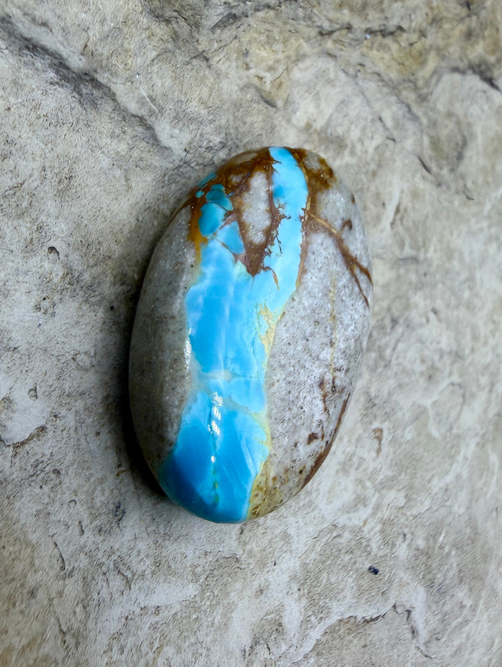 RARE Royston Ribbon Turquoise (NV) 18x25mm Handcut