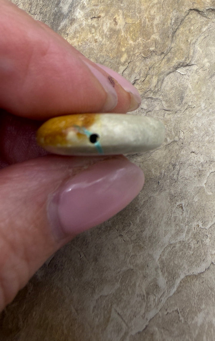 RARE Royston Ribbon Turquoise (NV) 22x30mm Oval Focal Bead