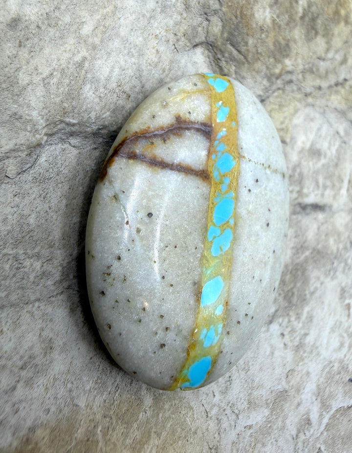 RARE Royston Ribbon Turquoise (NV) 22x33mm BIG Oval Focal