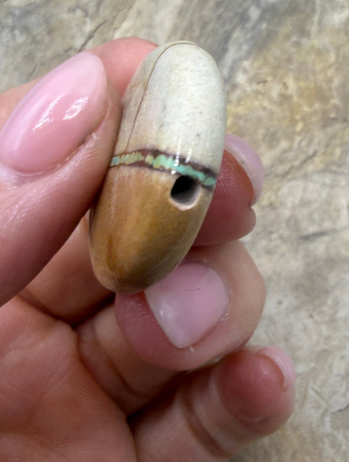 RARE Royston Ribbon Turquoise (NV) 28x35mm Oval Focal Bead