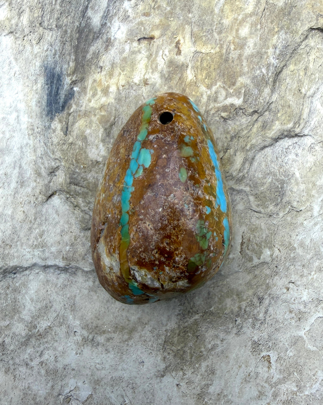RARE Royston Turquoise (NV) BIG Large Hole Focal Pendant