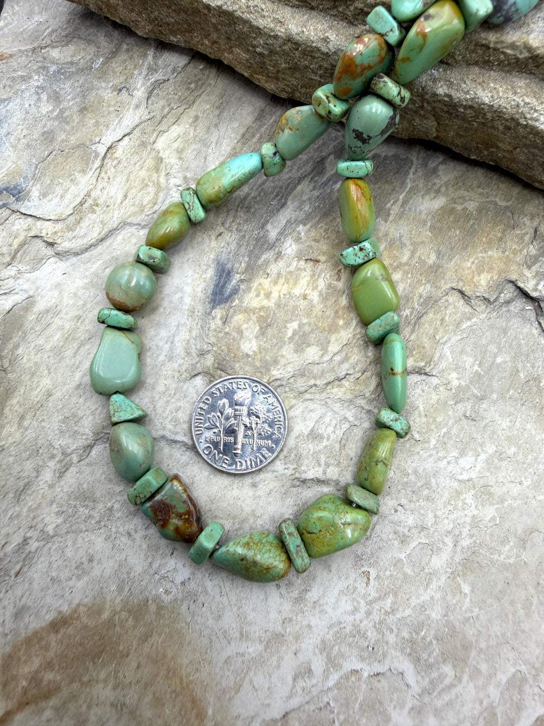 RARE Royston Turquoise (NV) Designer Nugget Strand 15