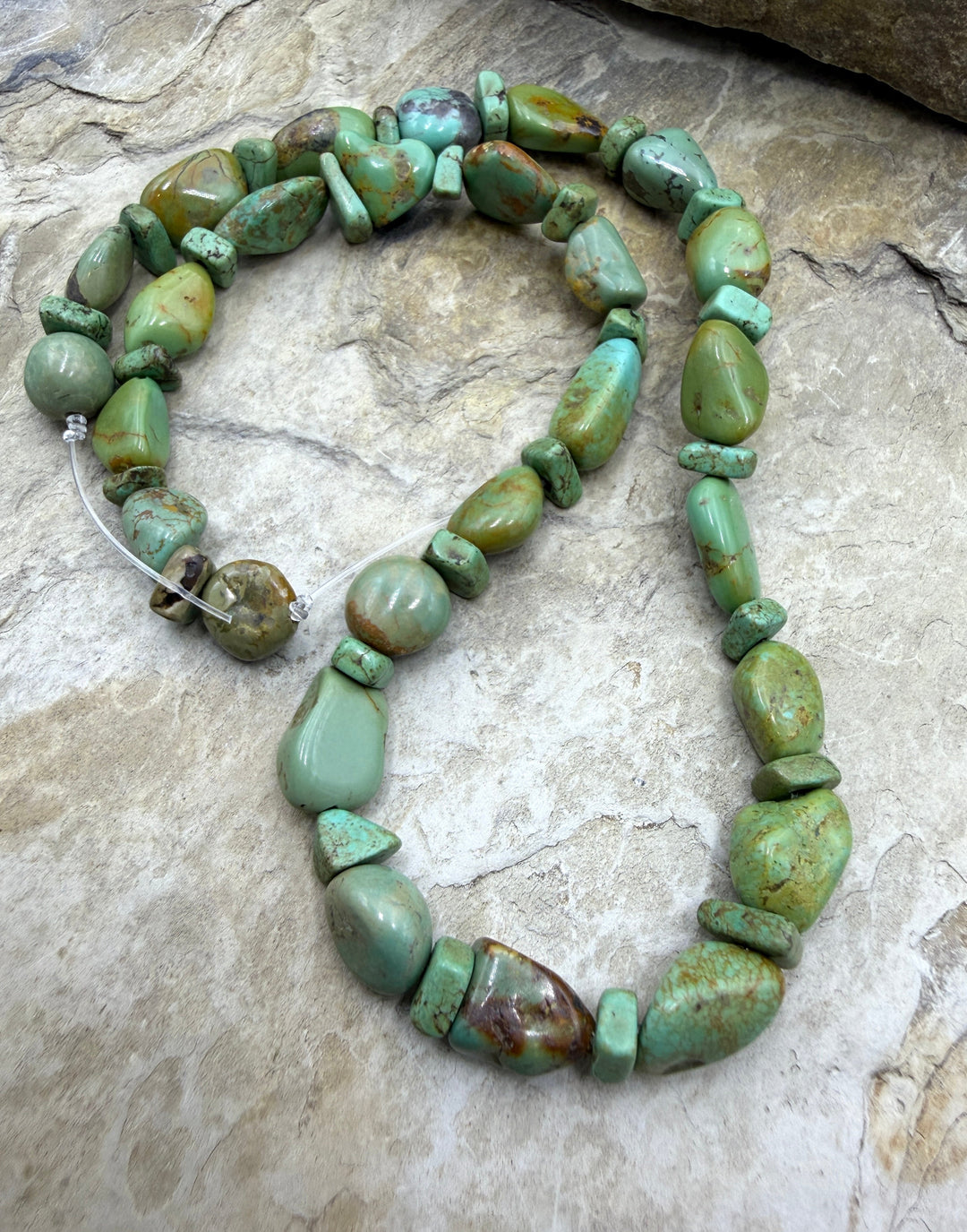 RARE Royston Turquoise (NV) Designer Nugget Strand 15