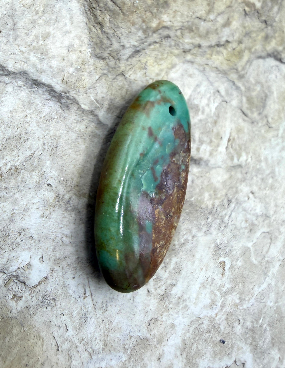 RARE Royston Turquoise (NV) Focal Pendant Bead 13x27x6mm