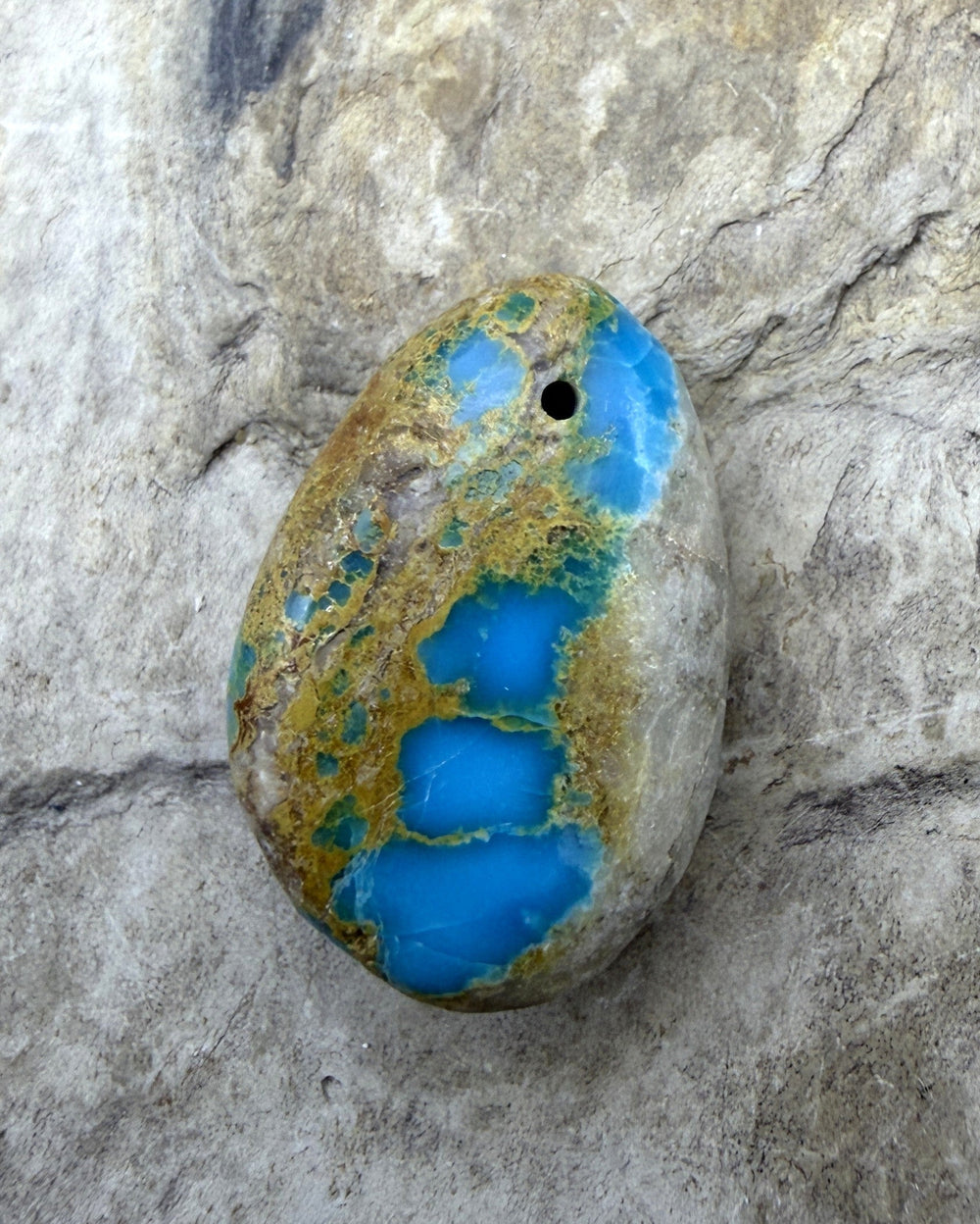 RARE Royston Turquoise (NV) Focal Pendant Bead 17x25x10mm
