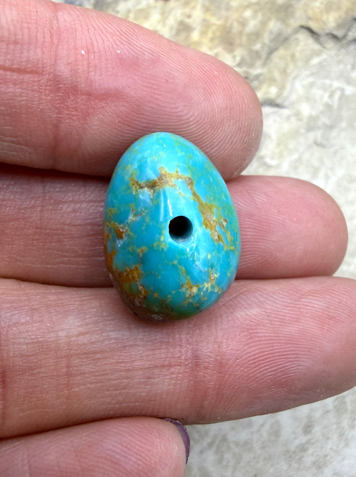 RARE Royston Turquoise (NV) HUGE Focal Bead 14x19x13mm