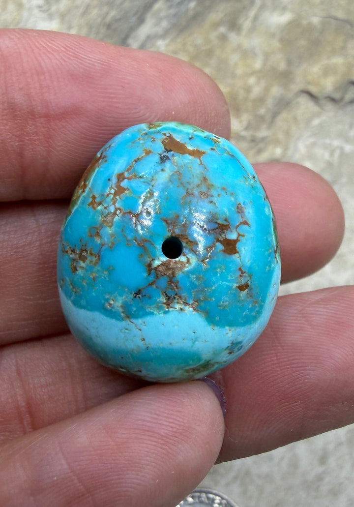 RARE Royston Turquoise (NV) HUGE Focal Bead 21x25x16mm