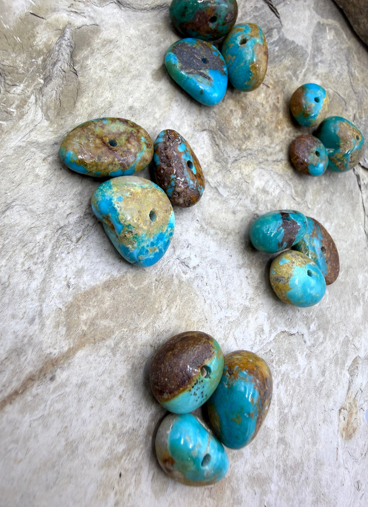 RARE Royston Turquoise (NV) Large Hole Bead Sets Select