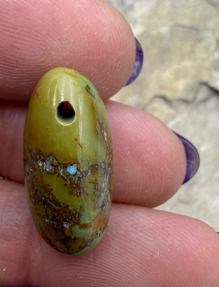 RARE Royston Turquoise (NV) Large Hole Focal Pendant Bead