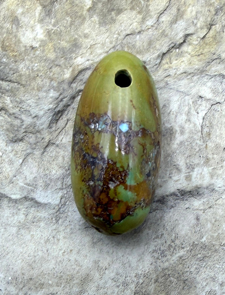 RARE Royston Turquoise (NV) Large Hole Focal Pendant Bead