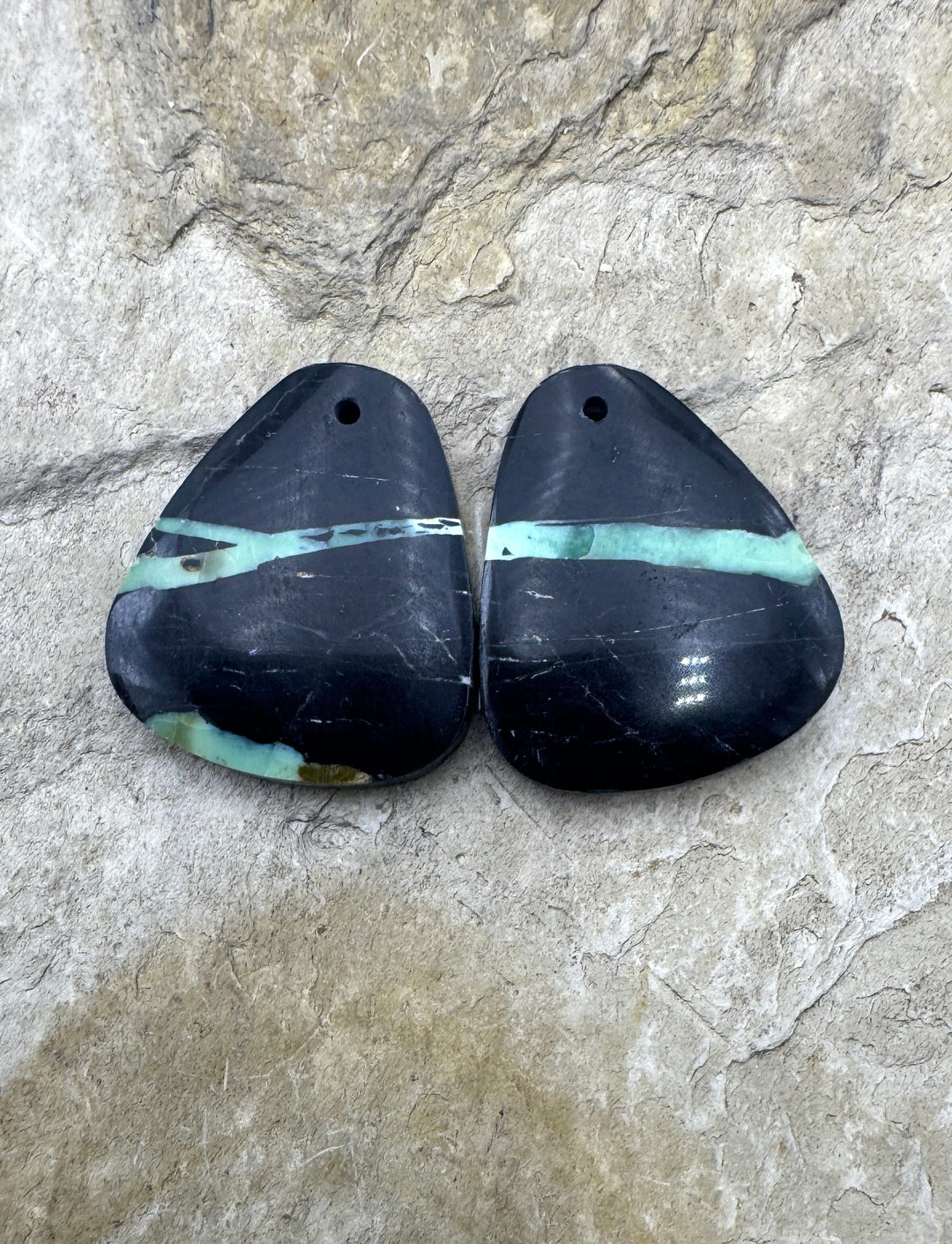 RARE San Pedro Variscite (Nevada) Matching Earring Slab