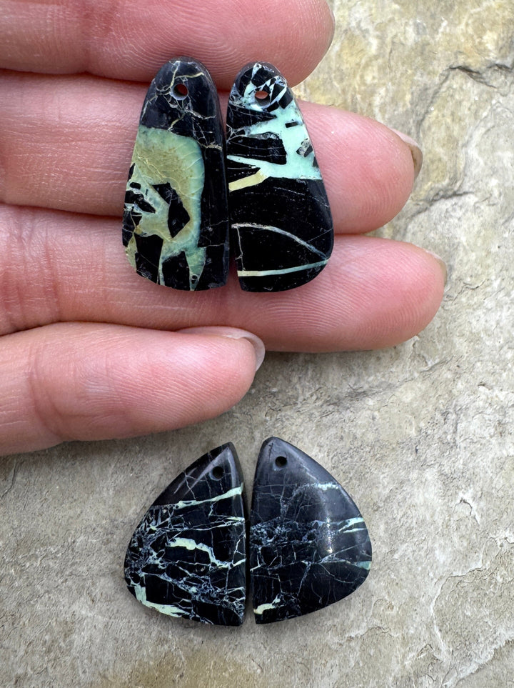 RARE San Pedro Variscite (Nevada) Matching Earring Slab
