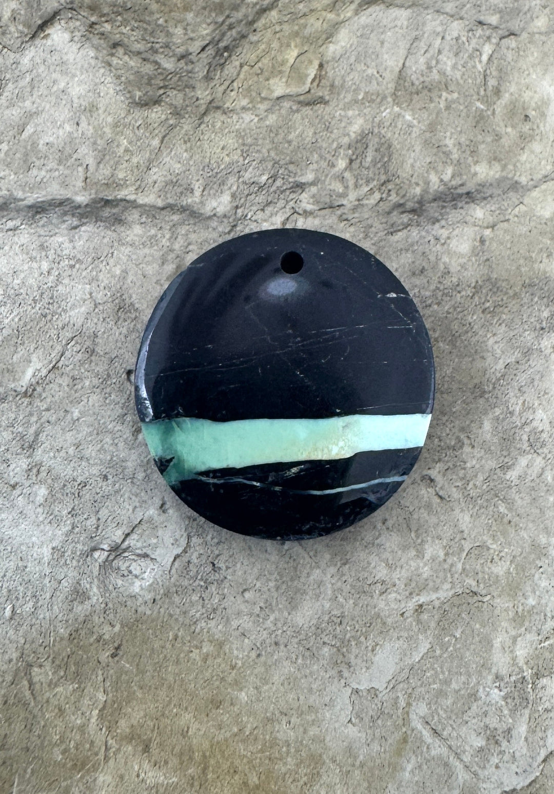 RARE San Pedro Variscite (Nevada) Small Round Focal Pendant