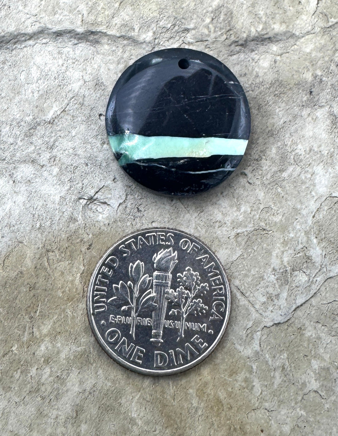 RARE San Pedro Variscite (Nevada) Small Round Focal Pendant