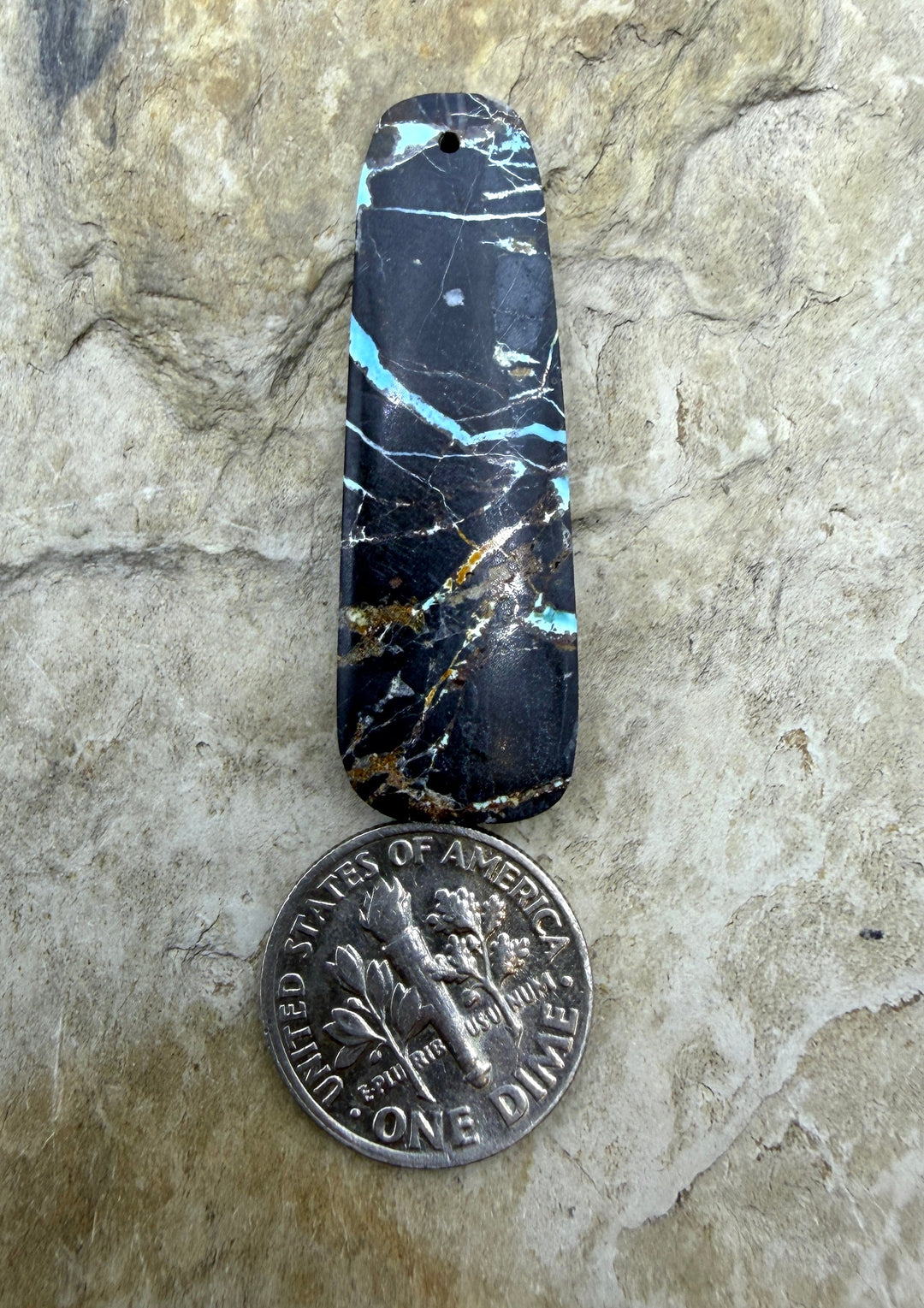 RARE Sierra Nevada Ribbon Turquoise (Nevada) Focal Pendant