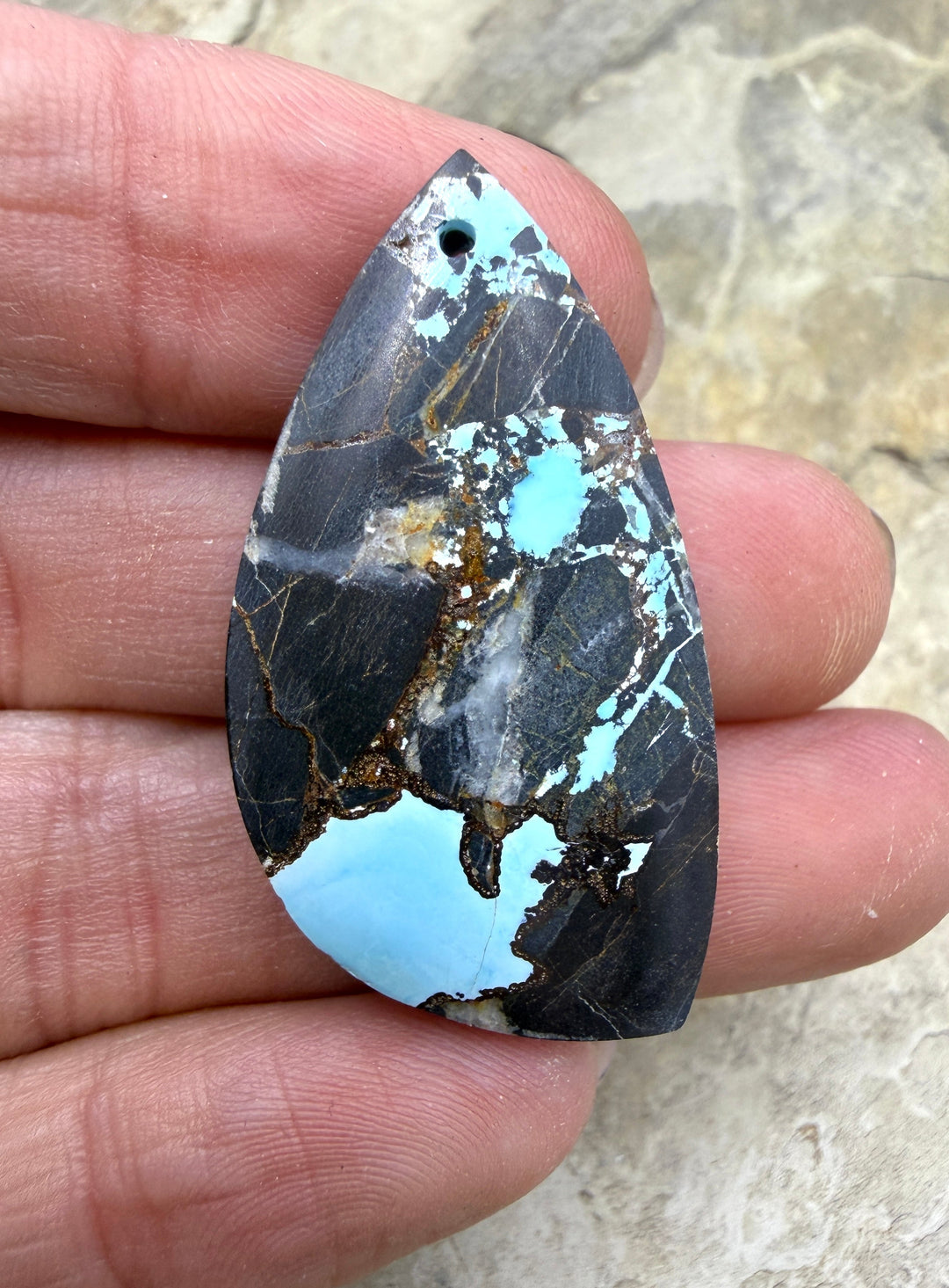 RARE Sierra Nevada Ribbon Turquoise (Nevada) Focal Pendant