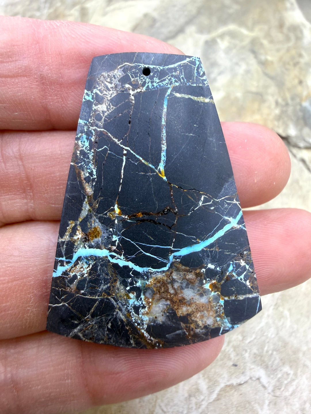 RARE Sierra Nevada Ribbon Turquoise (Nevada) Focal Pendant