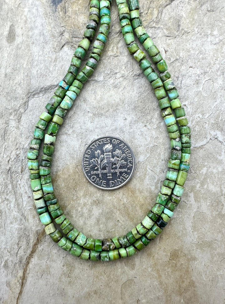 RARE Sonoran Gold Turquoise (Mex) 3-3.5mm Heishi Beads 16.5