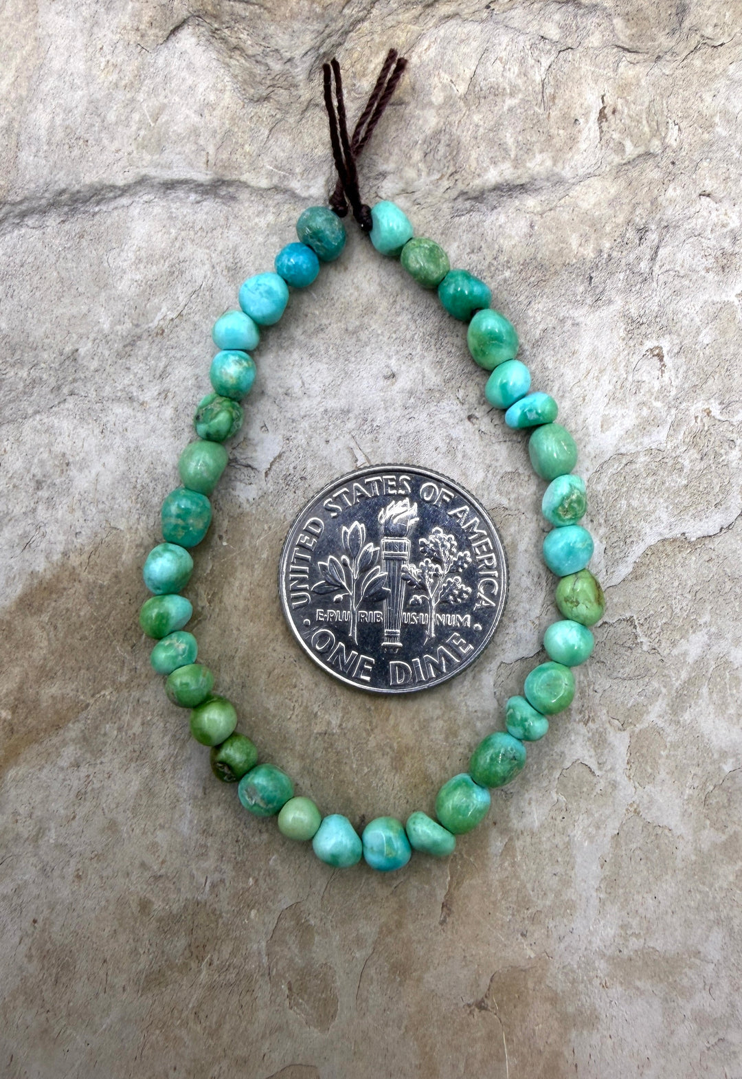 RARE Sonoran Gold Turquoise (Mex) 3.5mm Rounded Beads 4.5