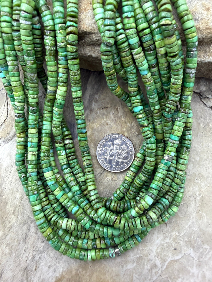 RARE Sonoran Gold Turquoise (Mex) 4mm Heishi Beads 16 Inch