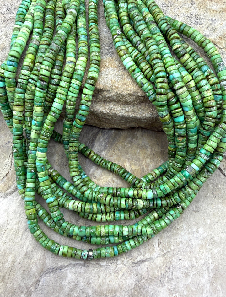 RARE Sonoran Gold Turquoise (Mex) 4mm Heishi Beads 16 Inch