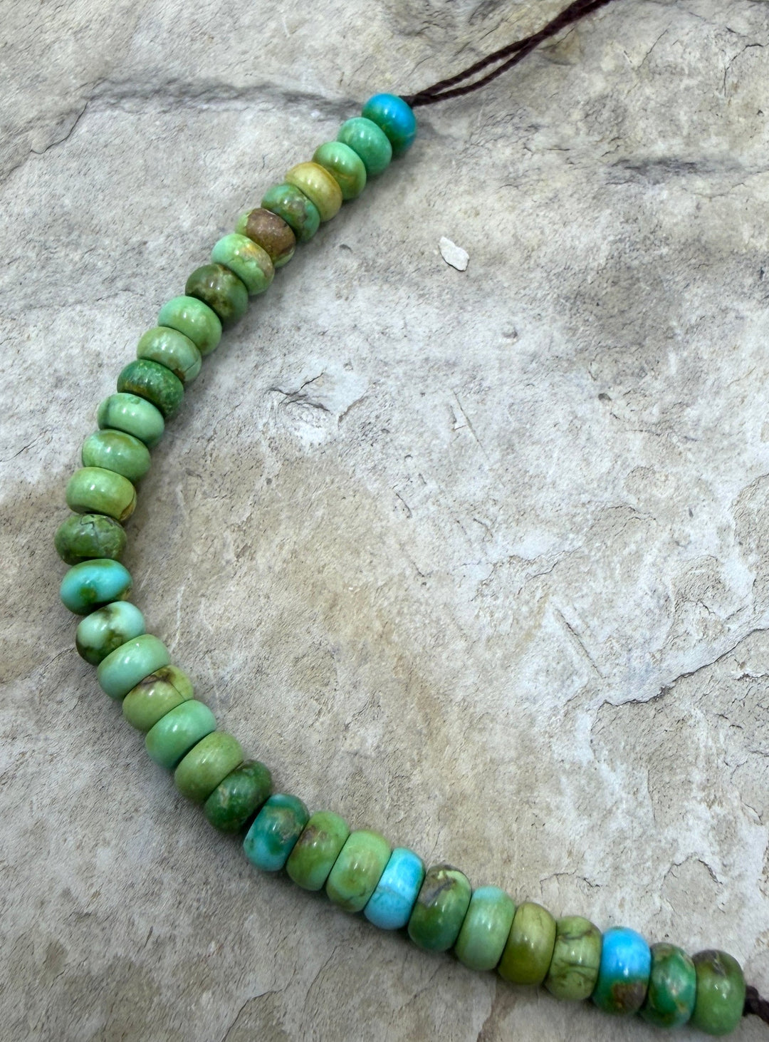 RARE Sonoran Gold Turquoise (Mex) 4mm Rondelle Beads 3 Inch