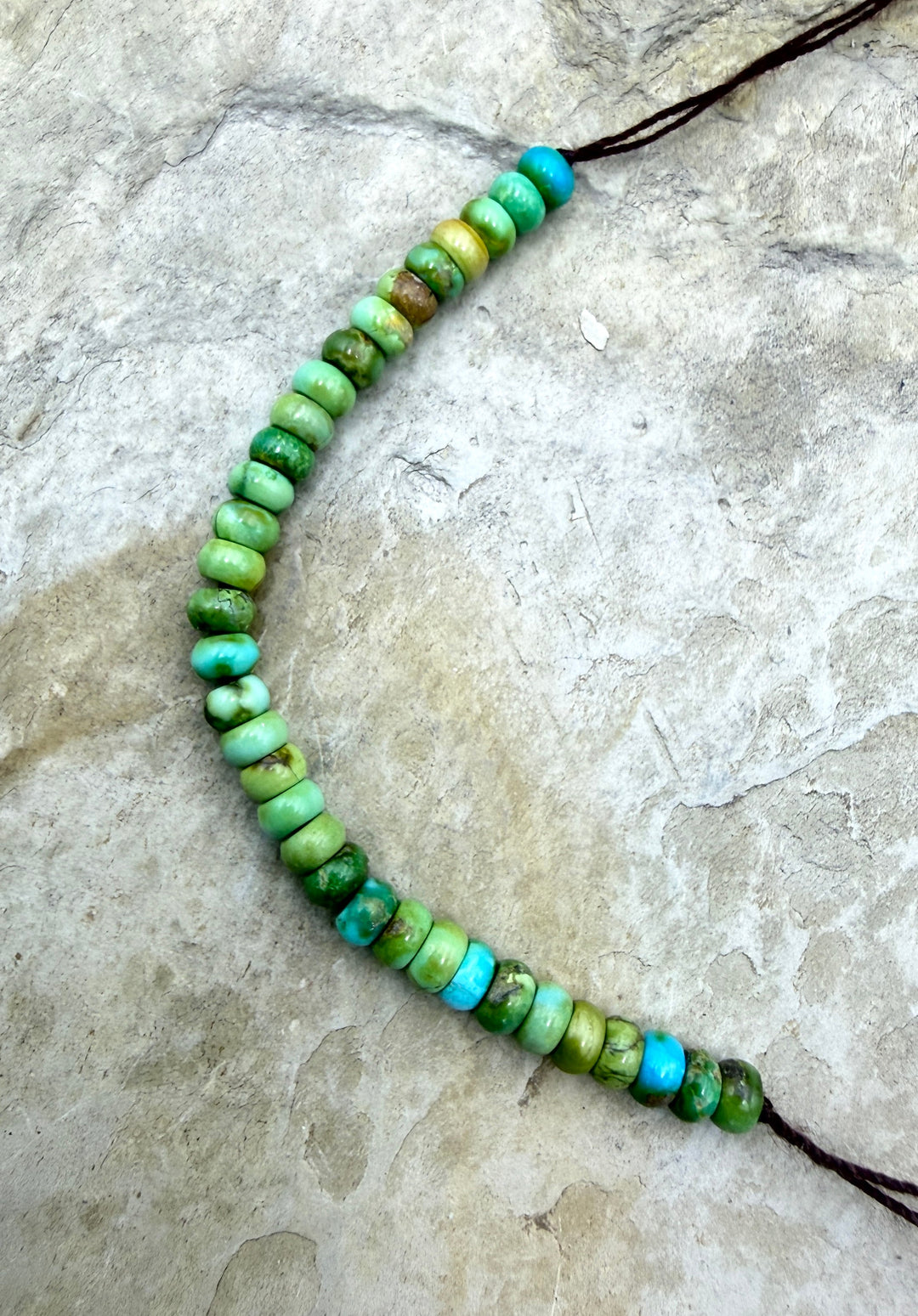 RARE Sonoran Gold Turquoise (Mex) 4mm Rondelle Beads 3 Inch