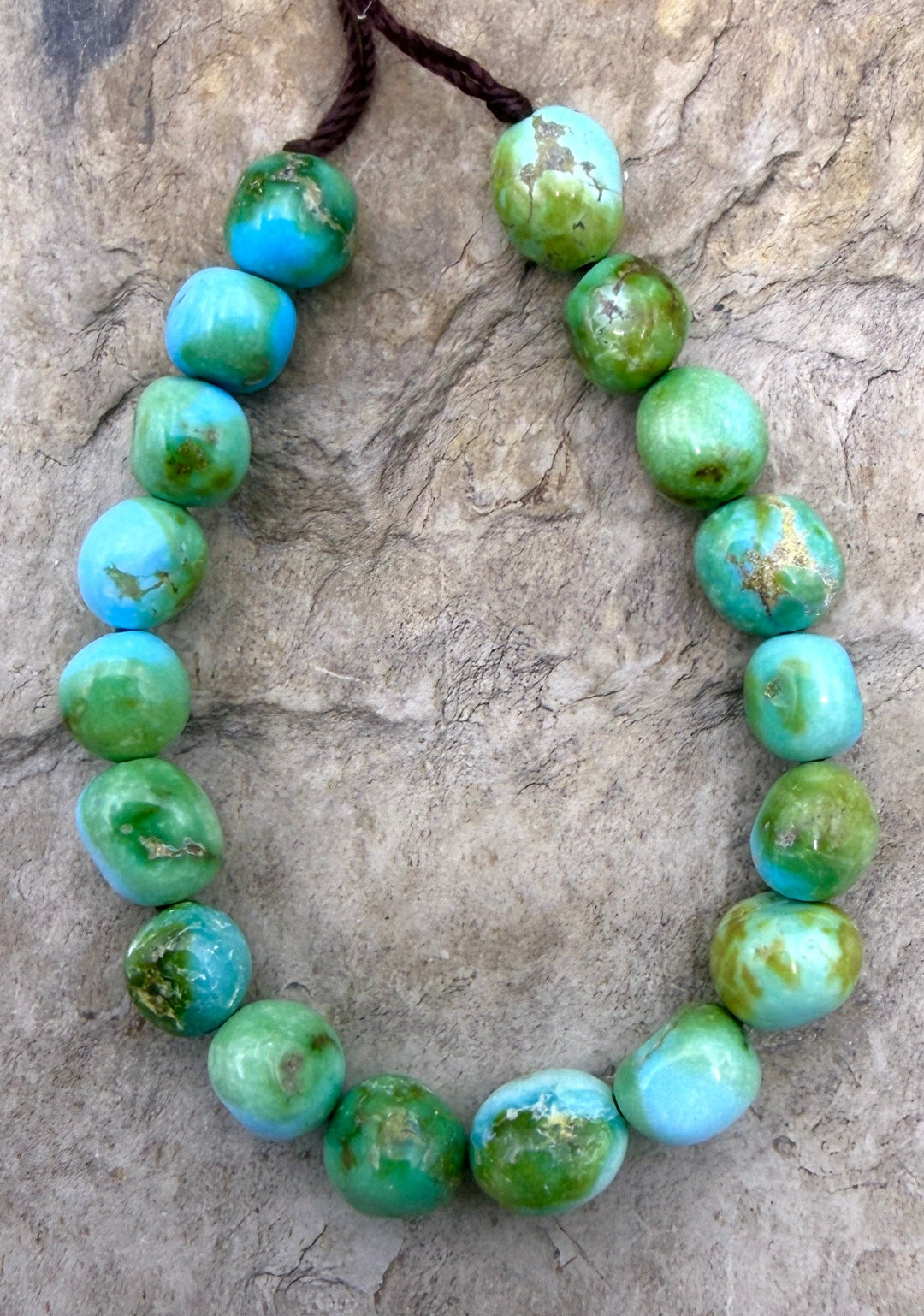 RARE Sonoran Gold Turquoise (Mex) 5mm Nugget Beads 3.5 Inch