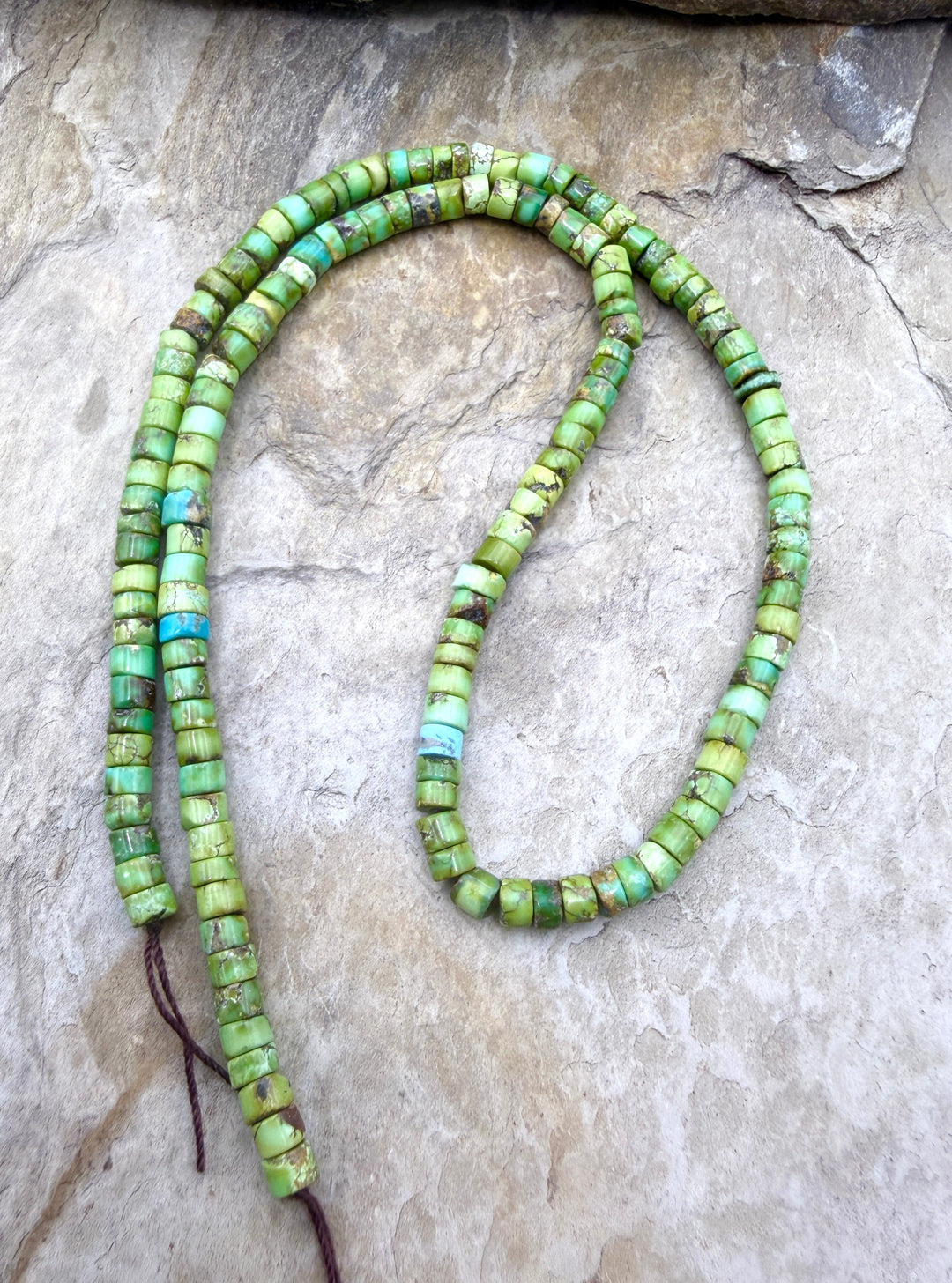 RARE Sonoran Gold Turquoise (Mex) Irregular Heishi Bead