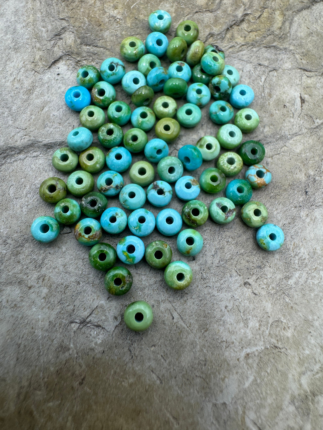 RARE Sonoran Gold Turquoise (Mex) LOT of 3mm Rondelle Beads