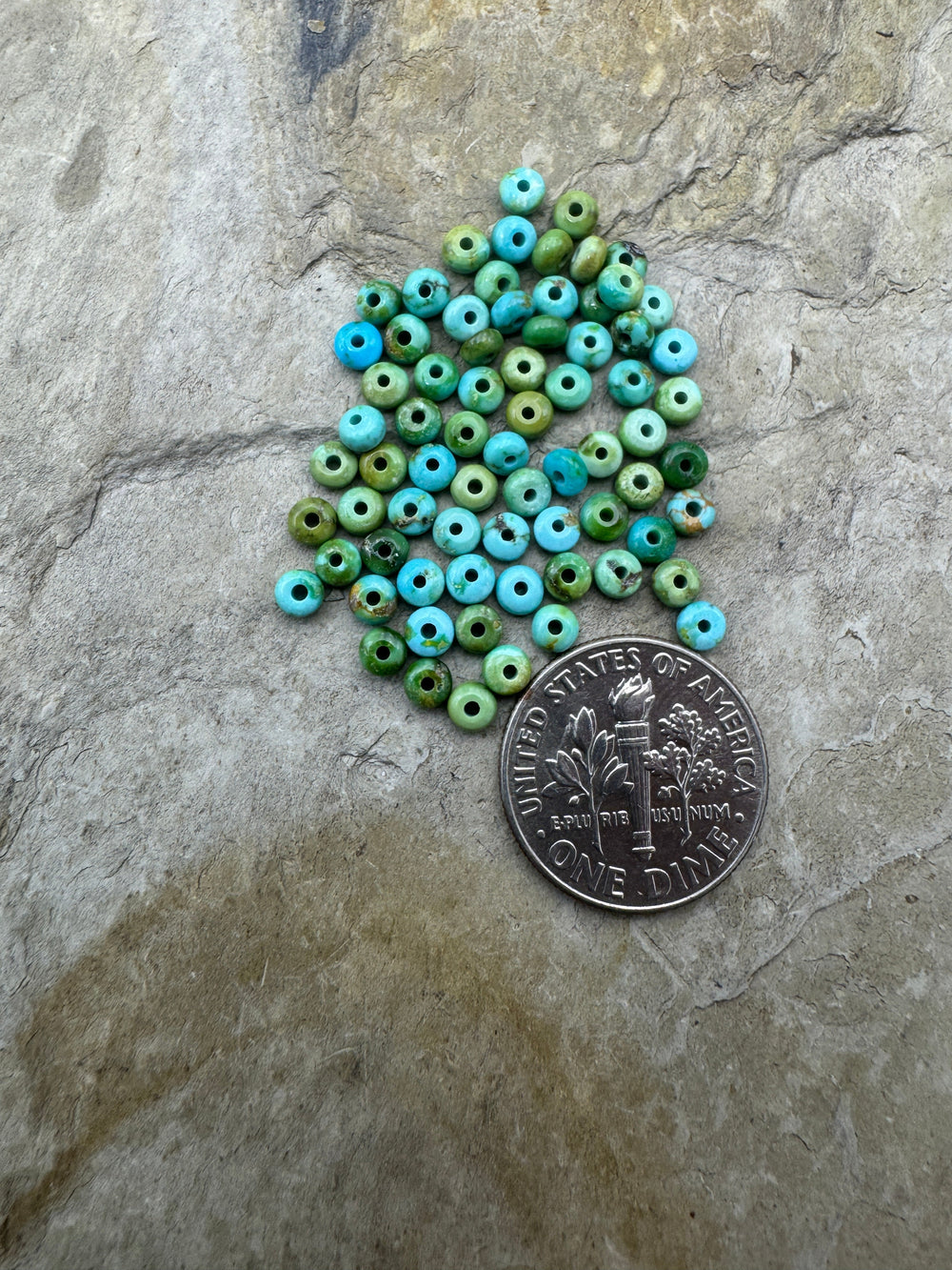 RARE Sonoran Gold Turquoise (Mex) LOT of 3mm Rondelle Beads